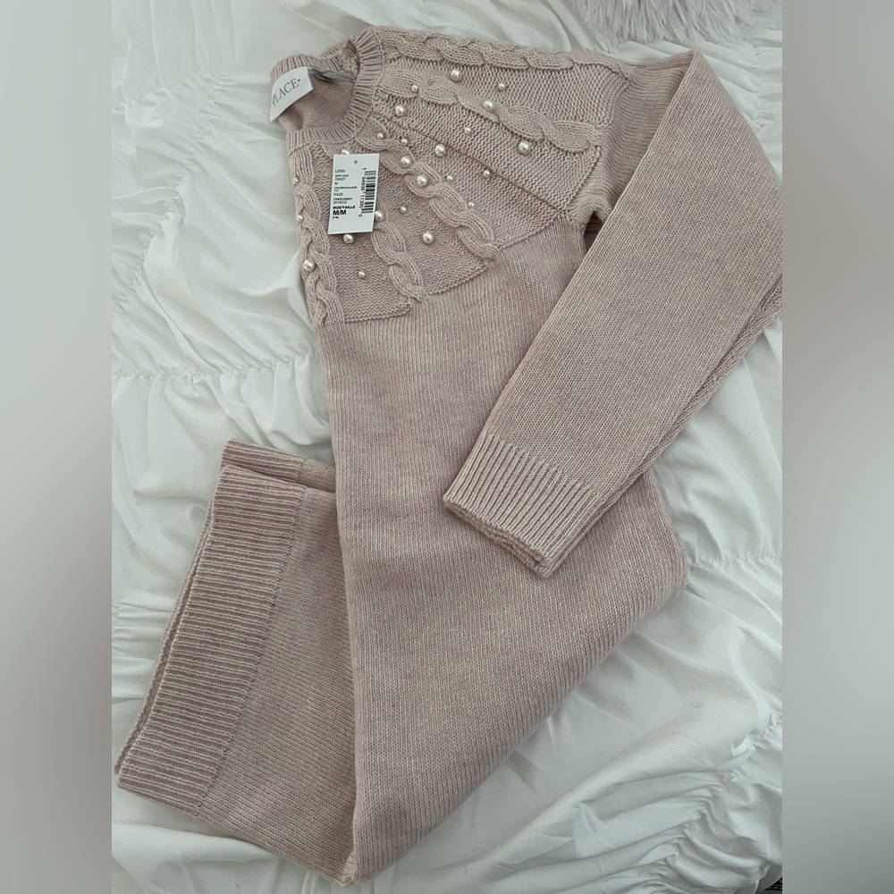 NWT Girls pearl sweater dress size 7 - 8 Party dressy